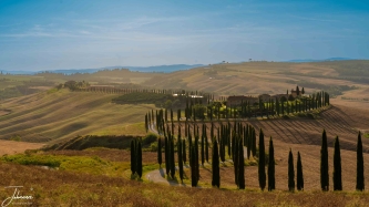 Panoramic View : Cappella Vitaleta, Val d'Orcia