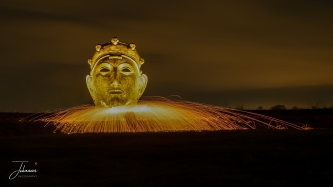 Staalwoldraaien, Masker van Nijmegen met kraag#0125 Staalwoldraaien, Masker van Nijmegen met kraag